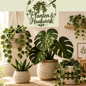 Decoreren met gehaakte planten