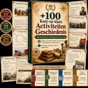 100 kant-en-klare geschiedeniswerkbladen om te printen en te gebruiken in de klas