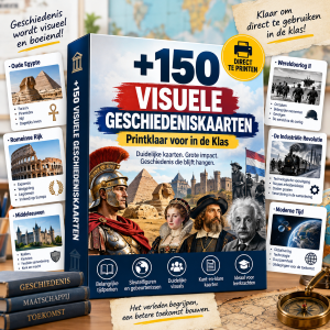 +150 Visuele Geschiedeniskaarten — Printklaar voor in de Klas